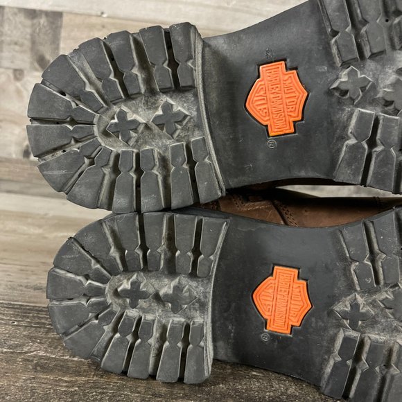 Harley Davidson Casper Leather 8 inch Motorcycle Biker Boots 94044 - Picture 10 of 12